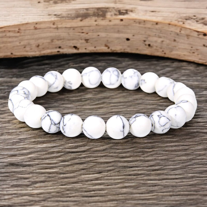 FLO's Howlite (White with Gray/Black Veins)
