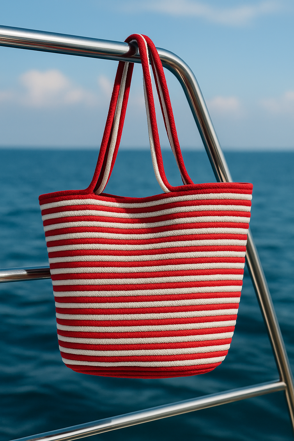 FLO's Marina Stripe Crochet Tote