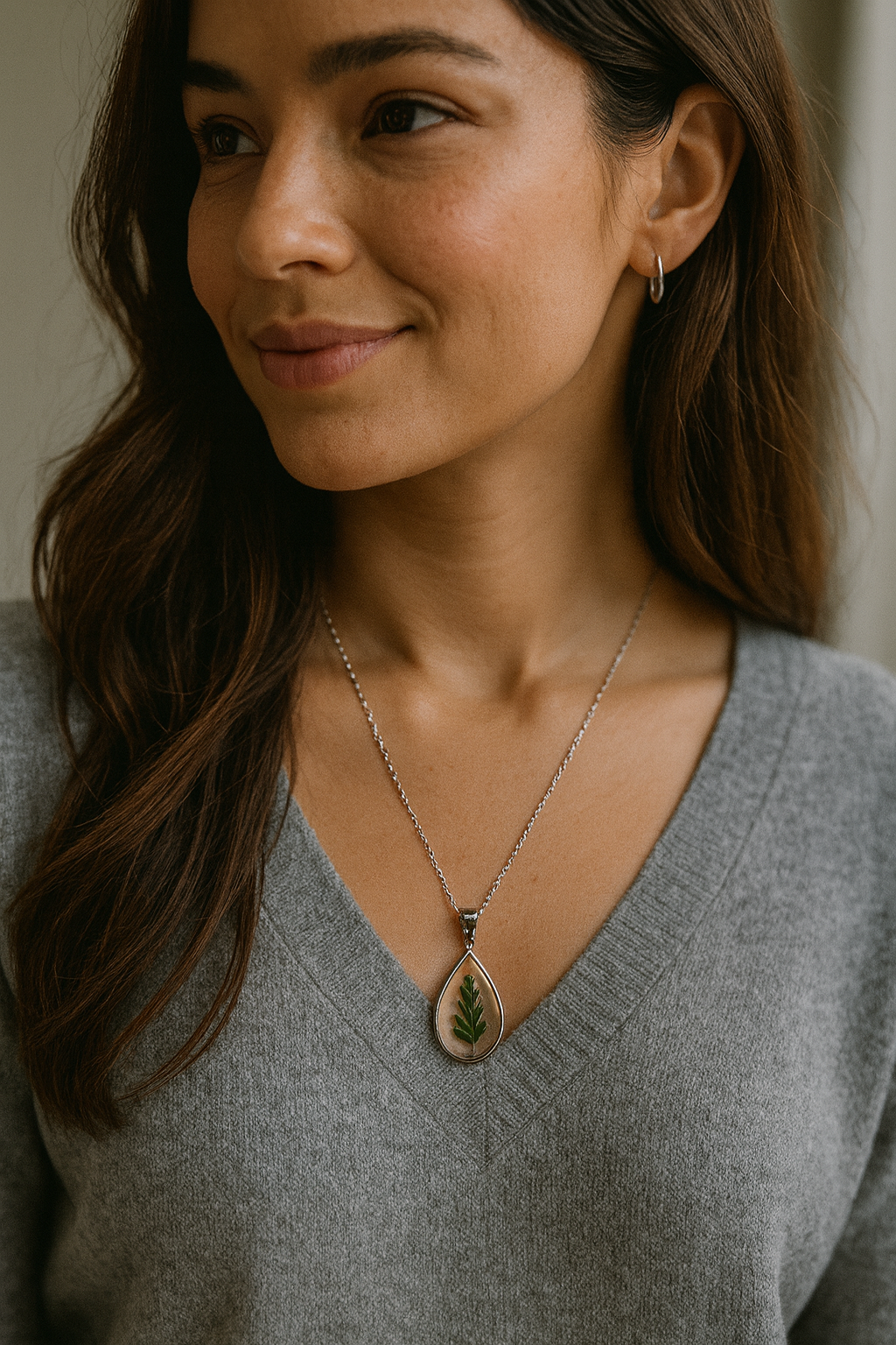 FLO's Glitzy Wild Fern Necklace