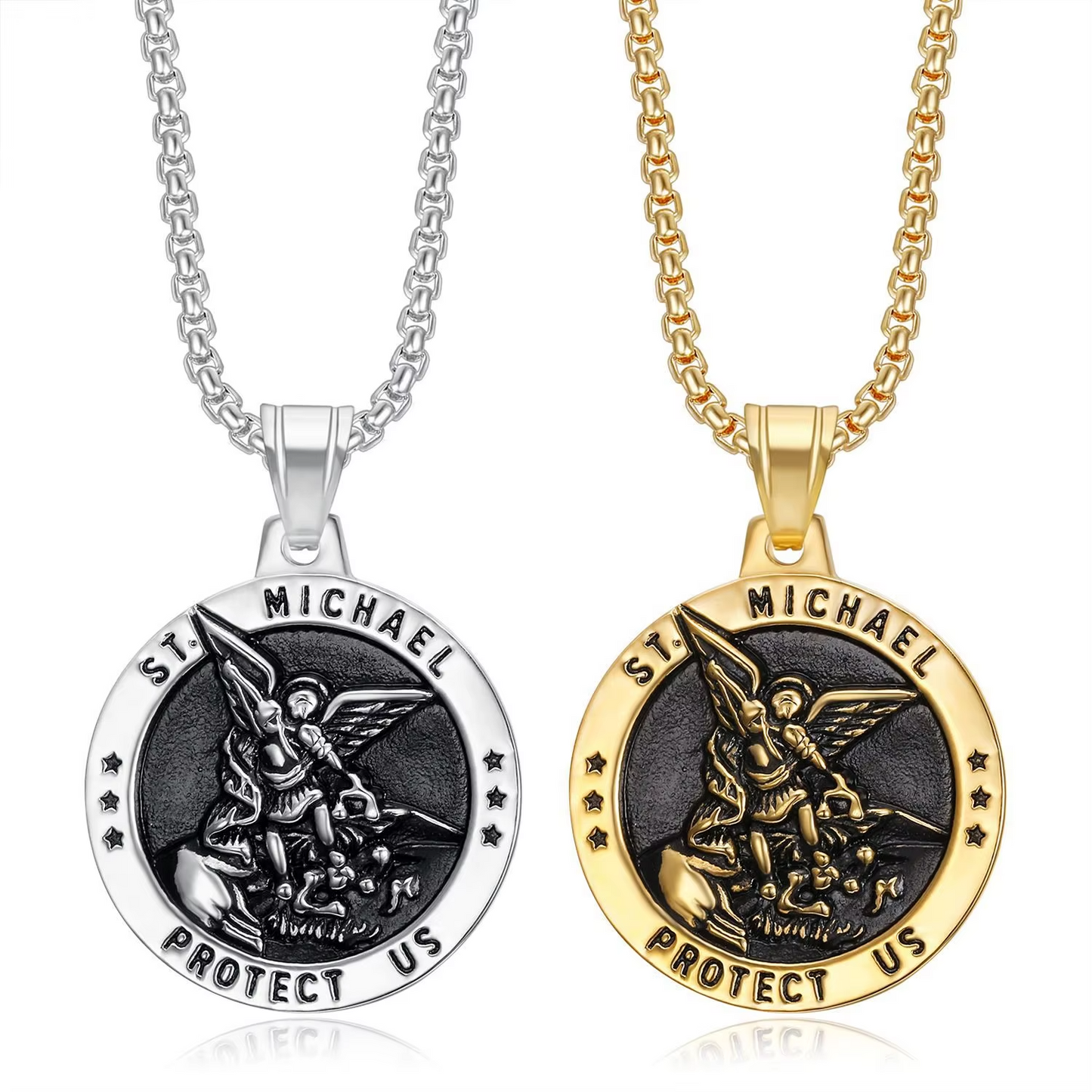 FLOs  Divine Guardian Pendant – St. Michael Protect Us