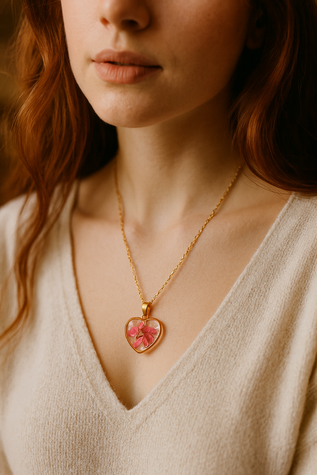 FLO's Eternal Rose Heart Pendant