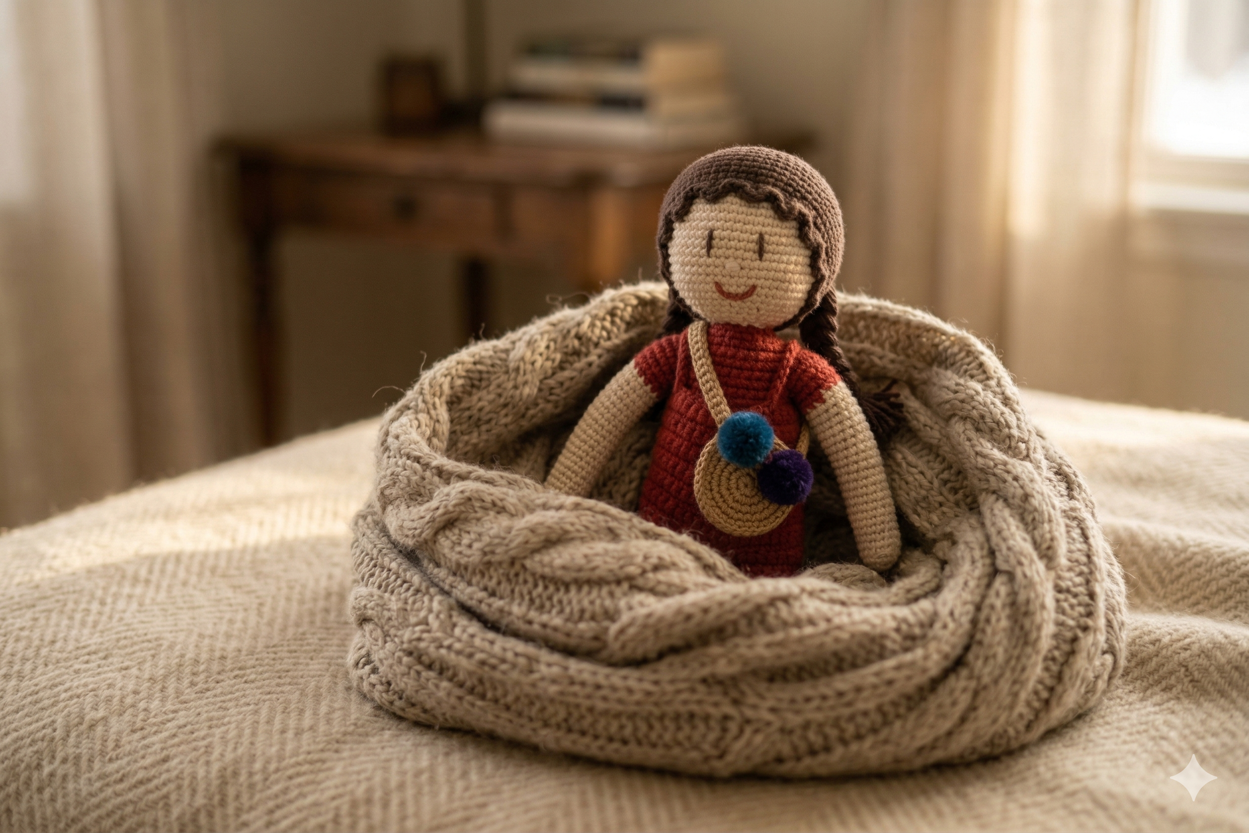 Spirited Companion – Lady in Red Crochet Toy