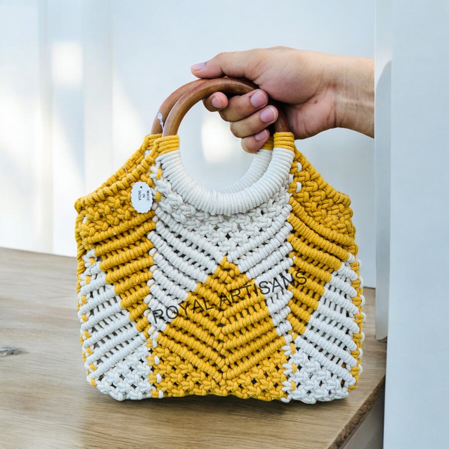 FLO's Sunny Chevron Crochet Tote Bag