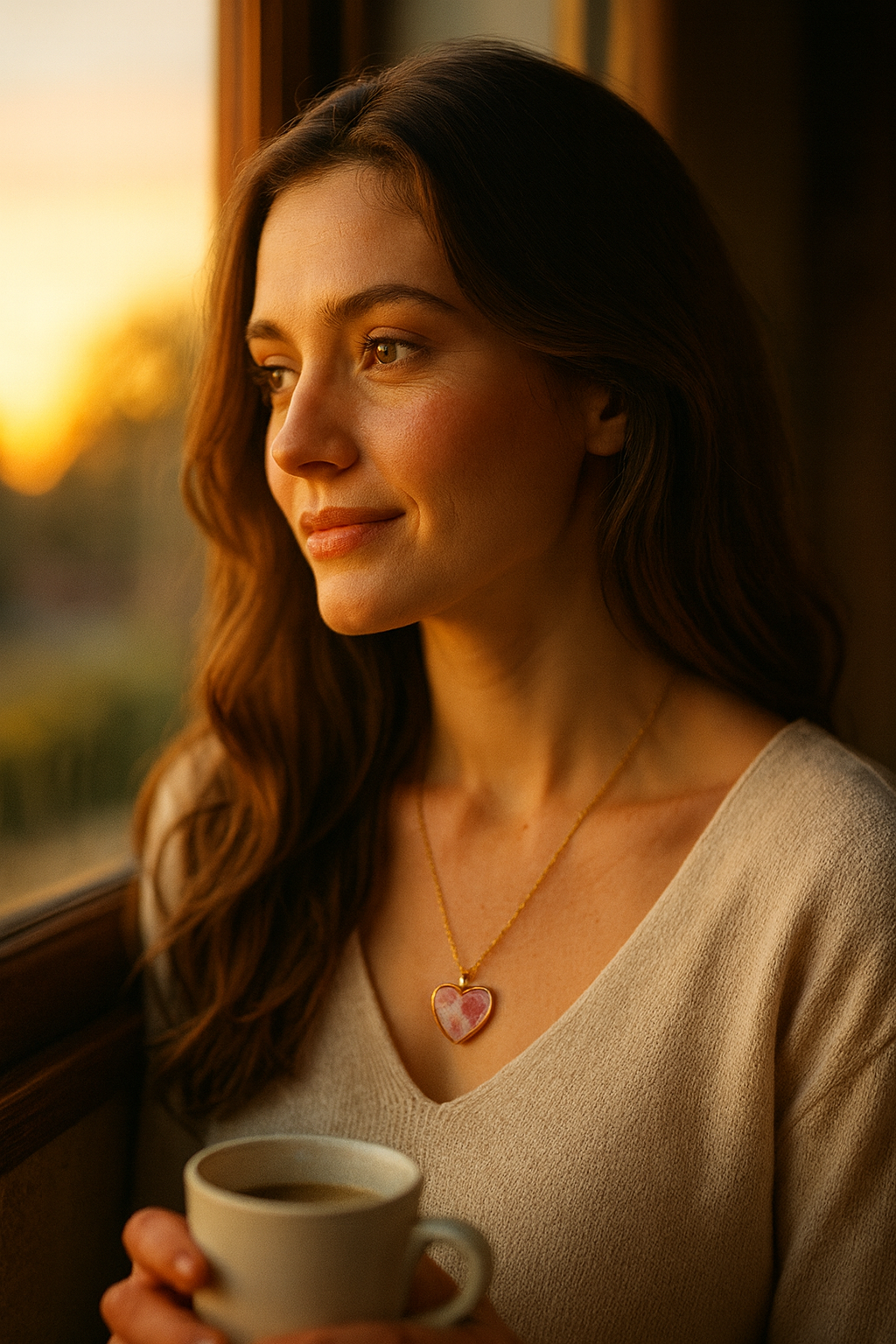 FLO's Eternal Rose Heart Pendant