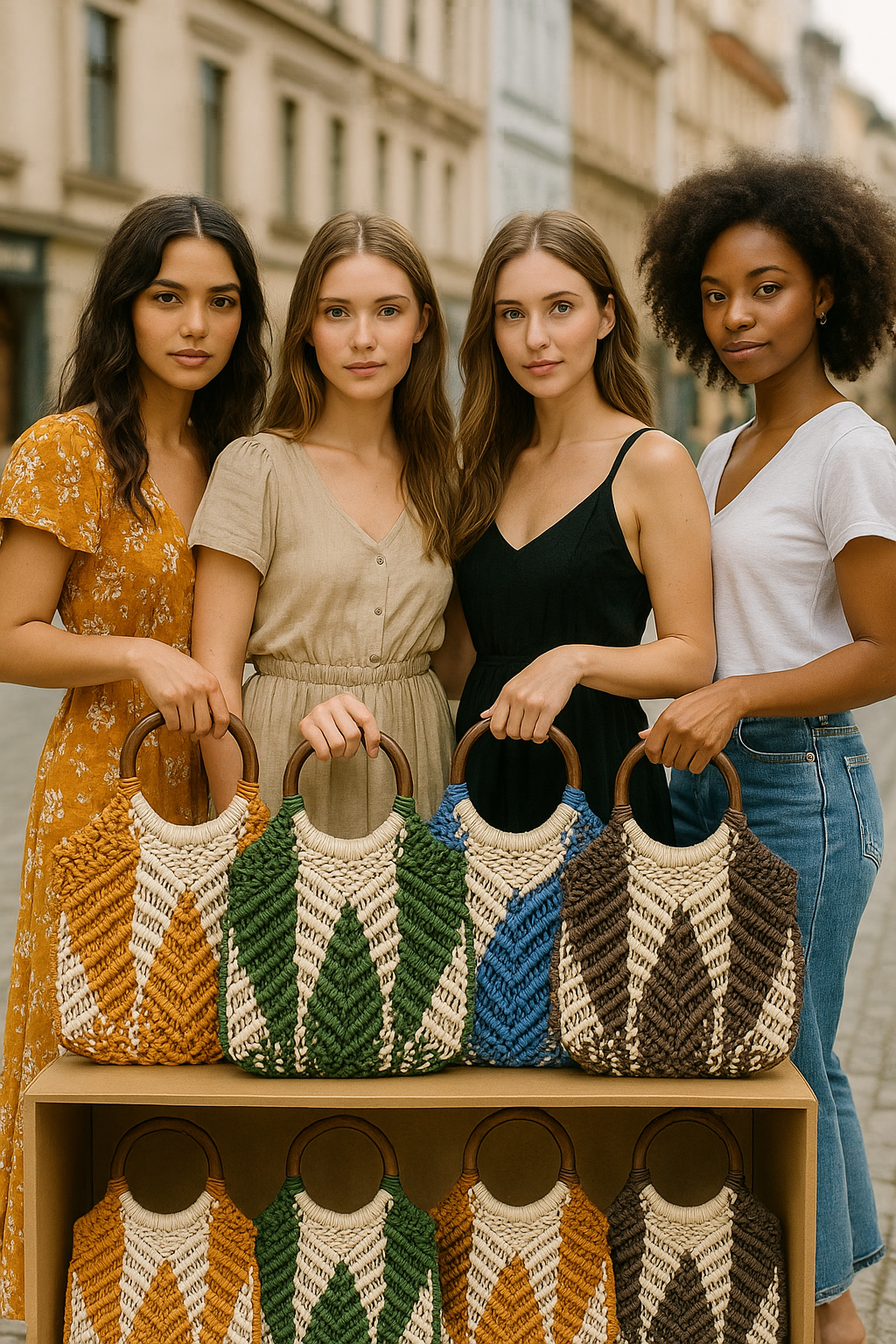 FLO's Sunny Chevron Crochet Tote Bag