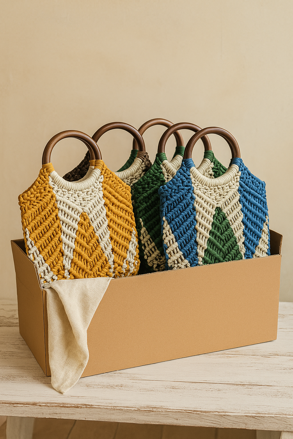 FLO's Sunny Chevron Crochet Tote Bag