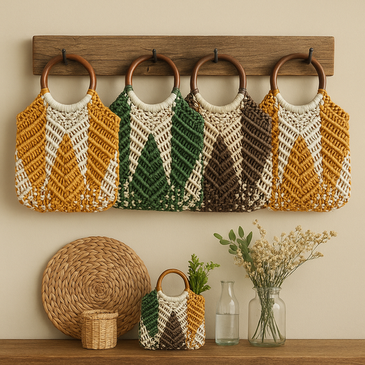 FLO's Sunny Chevron Crochet Tote Bag