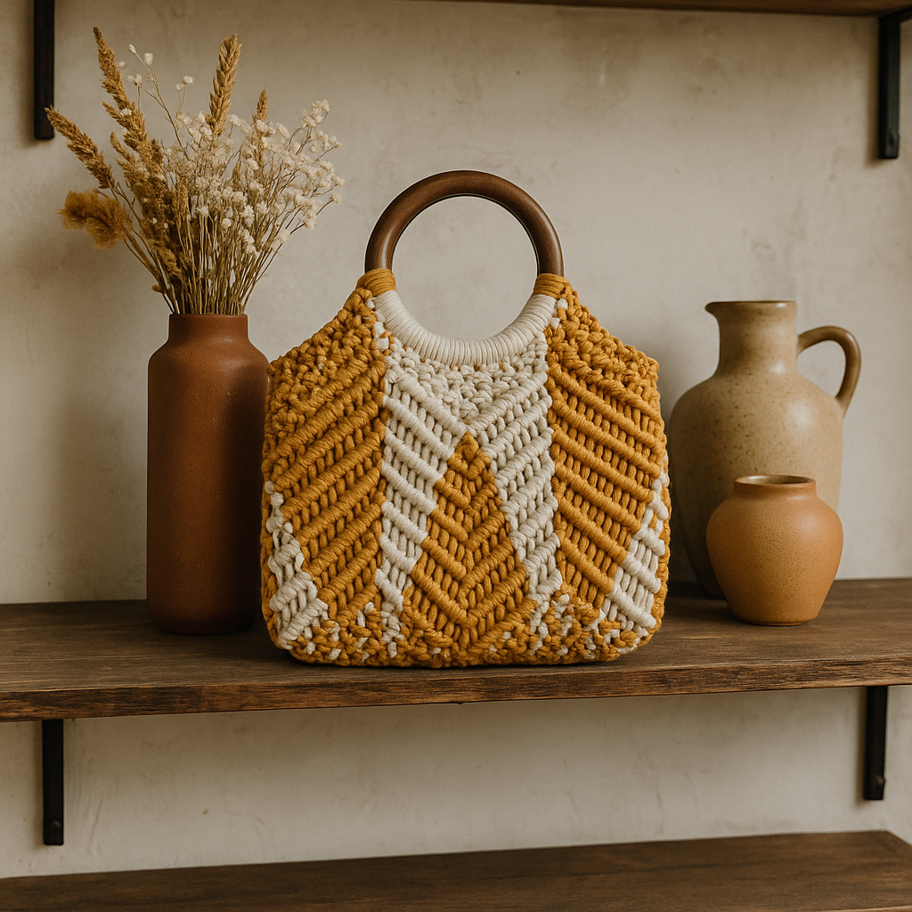 FLO's Sunny Chevron Crochet Tote Bag