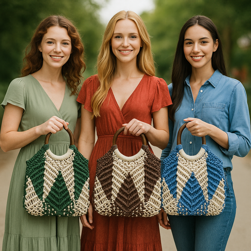 FLO's Sunny Chevron Crochet Tote Bag