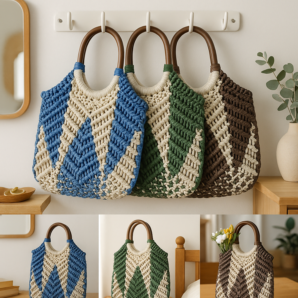 FLO's Sunny Chevron Crochet Tote Bag