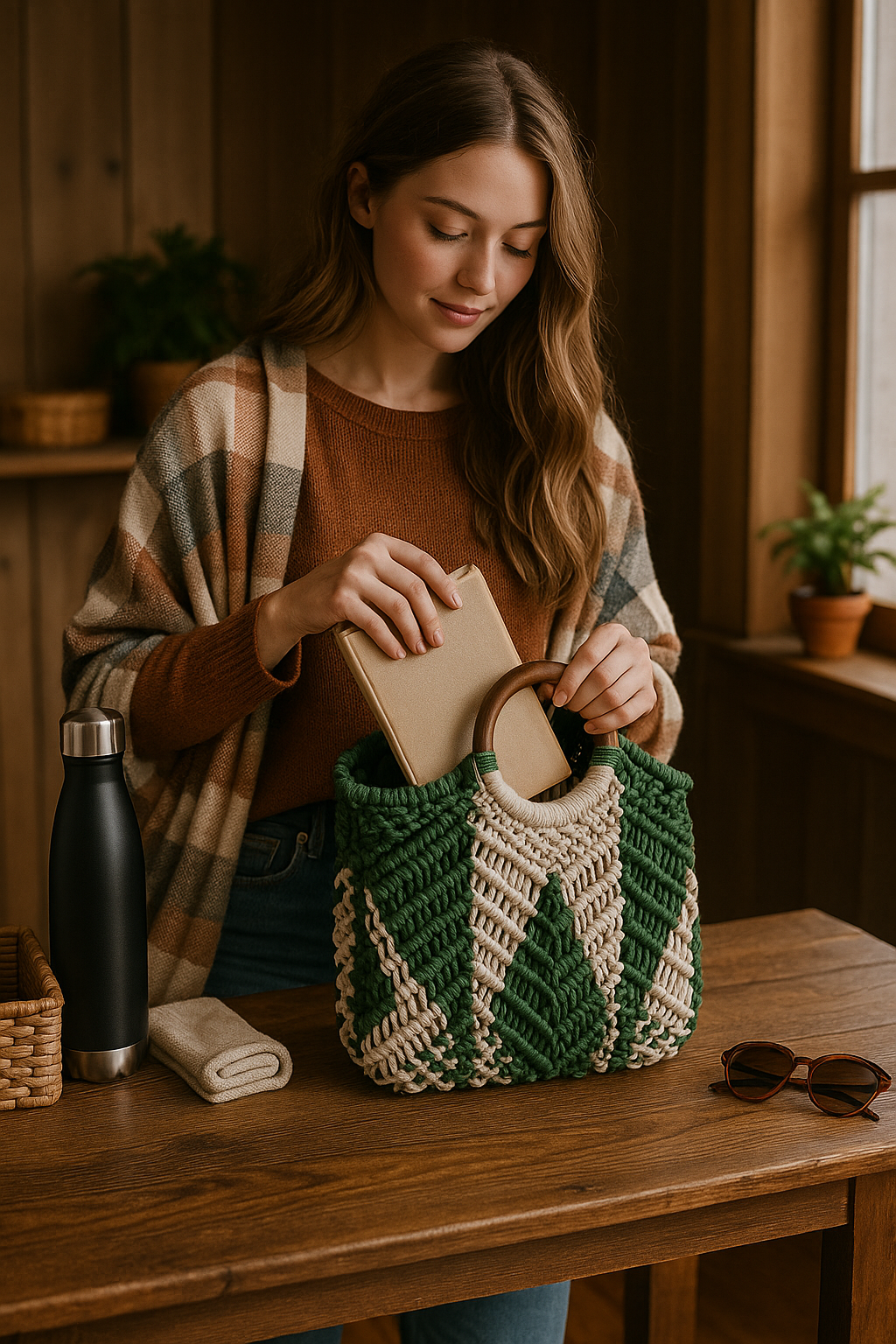 FLO's Sunny Chevron Crochet Tote Bag