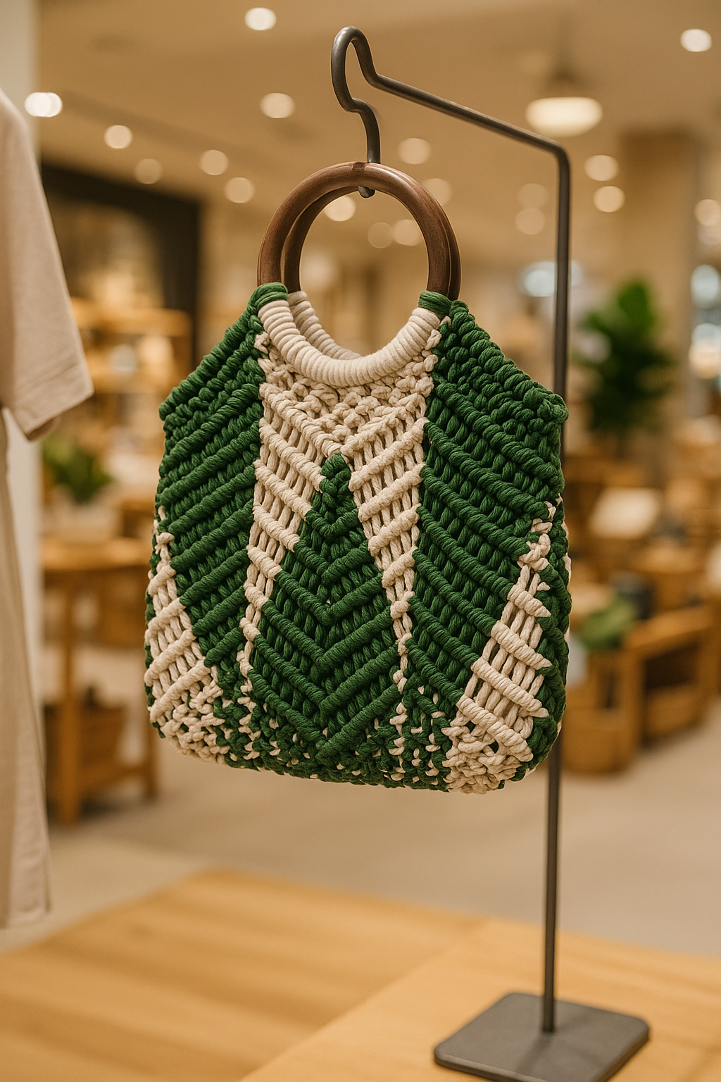 FLO's Sunny Chevron Crochet Tote Bag