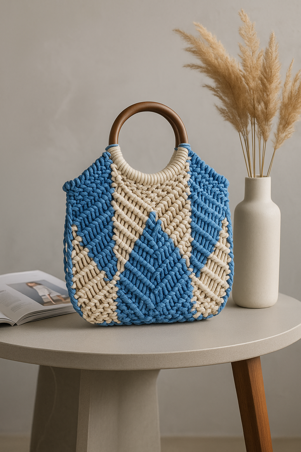 FLO's Sunny Chevron Crochet Tote Bag