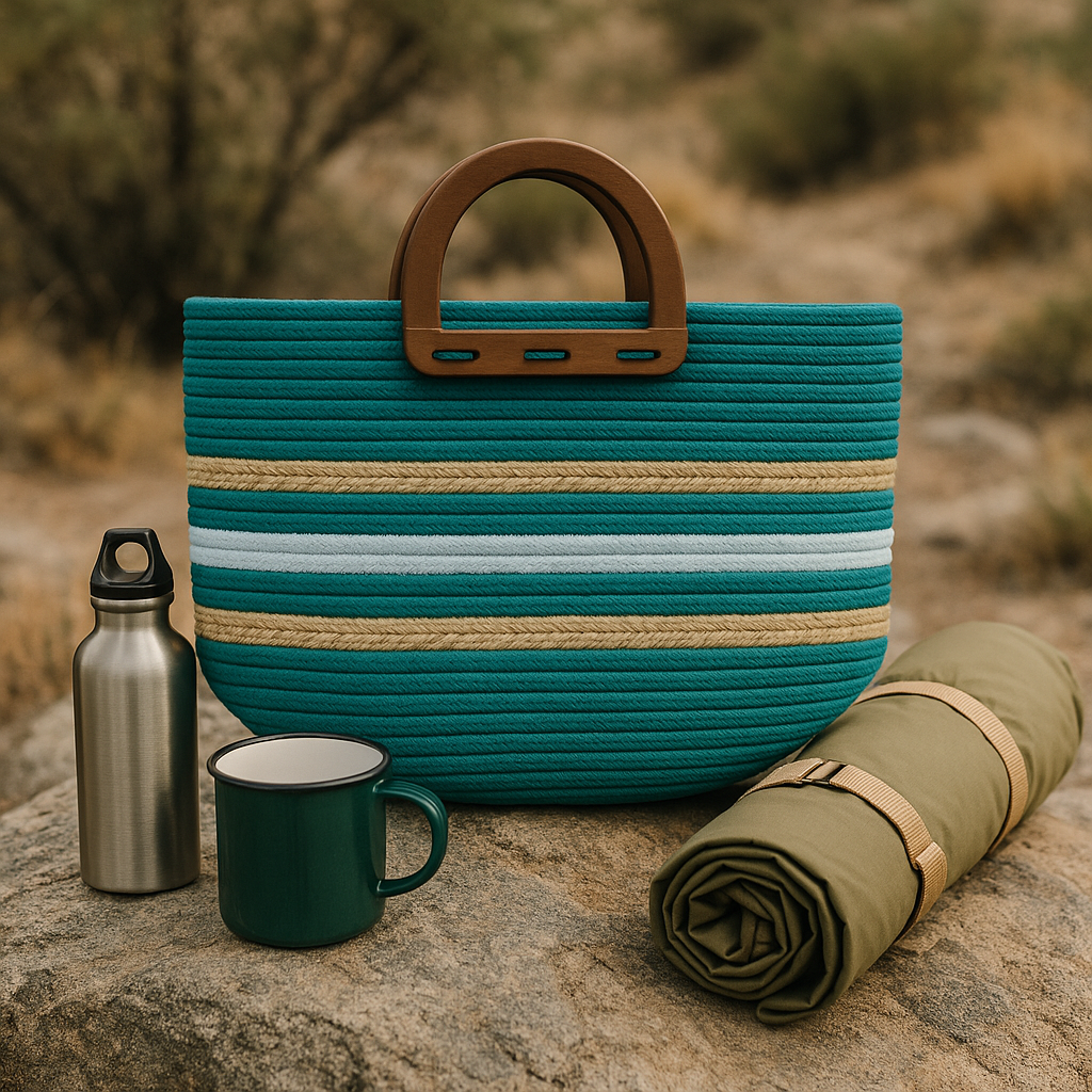 FLO's Azure Drift Crochet Tote