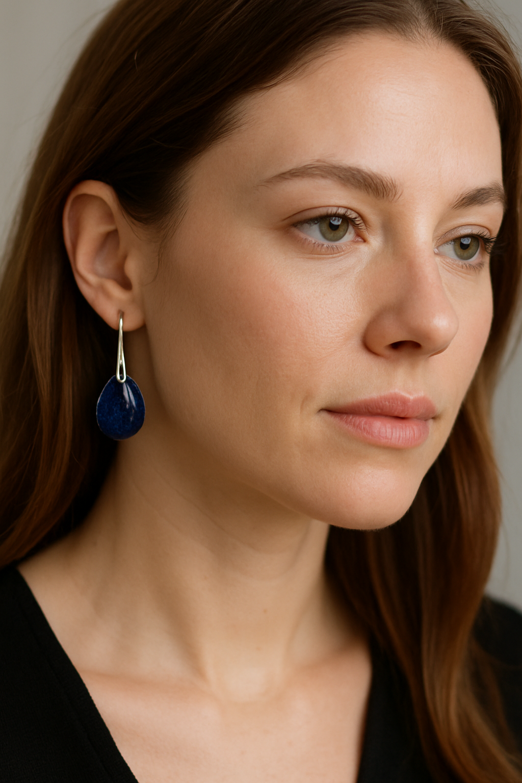 FLO's Lapis Lazuli Teardrop Stone Earrings