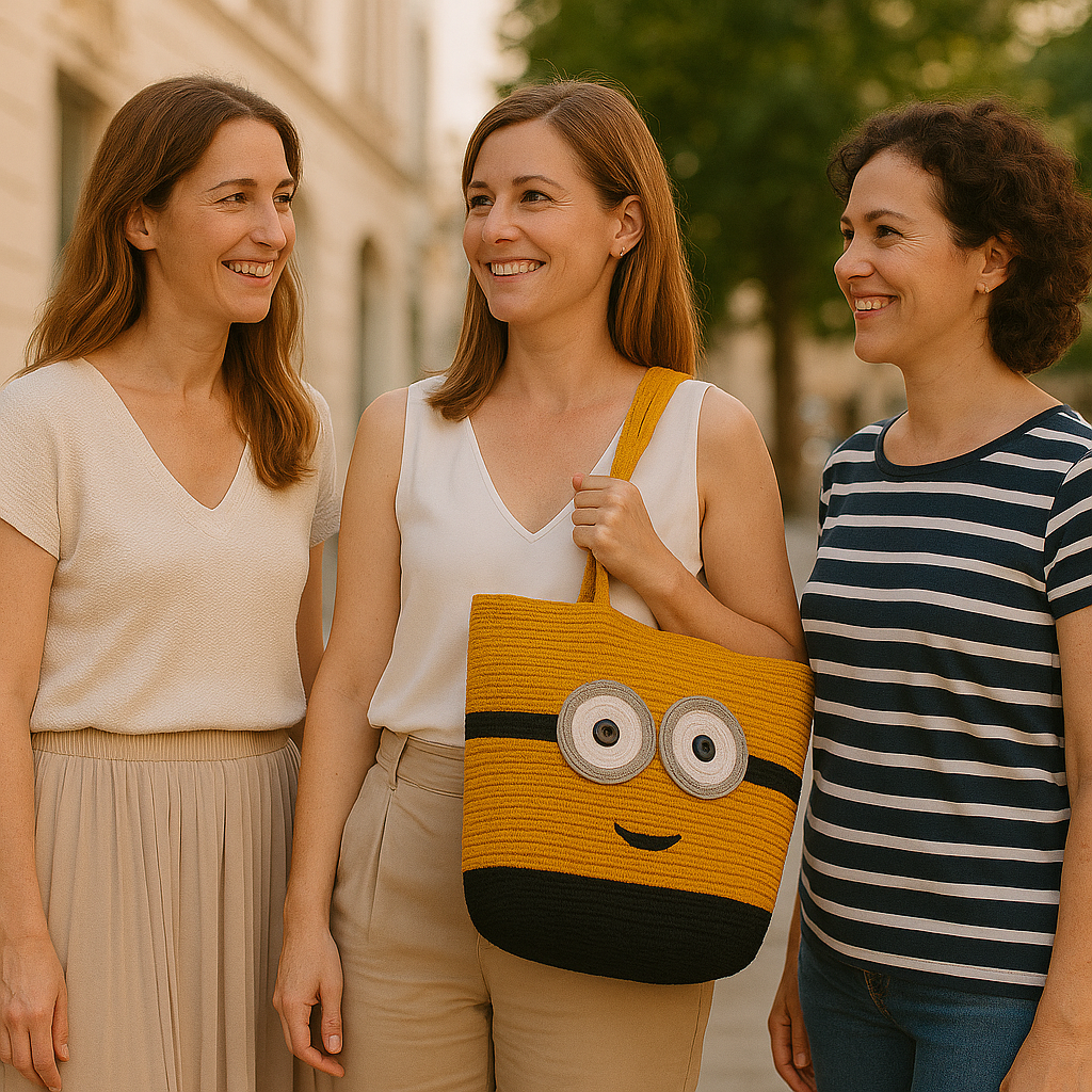 FLO's Playful Minion-Inspired Crochet Tote