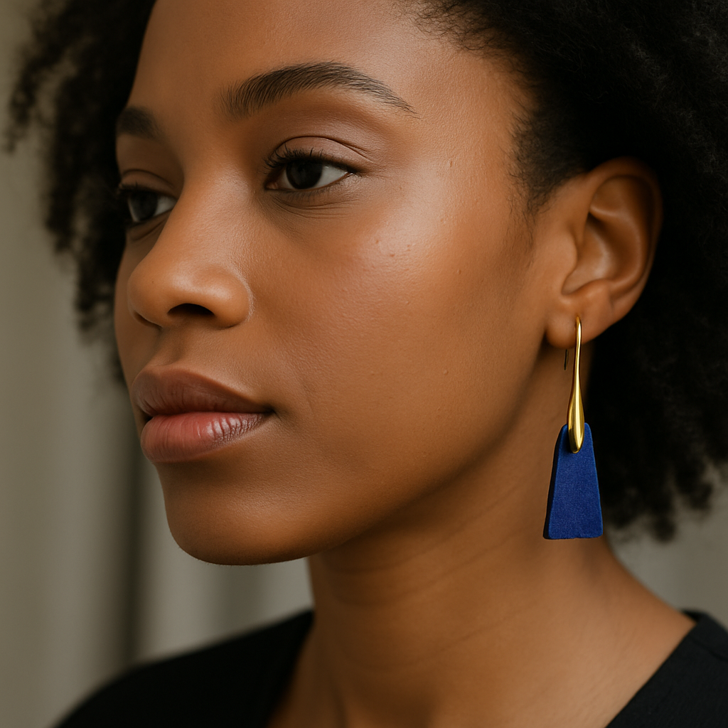 FLO's Lapis Lazuli Tapered Rectangle Stone Earrings