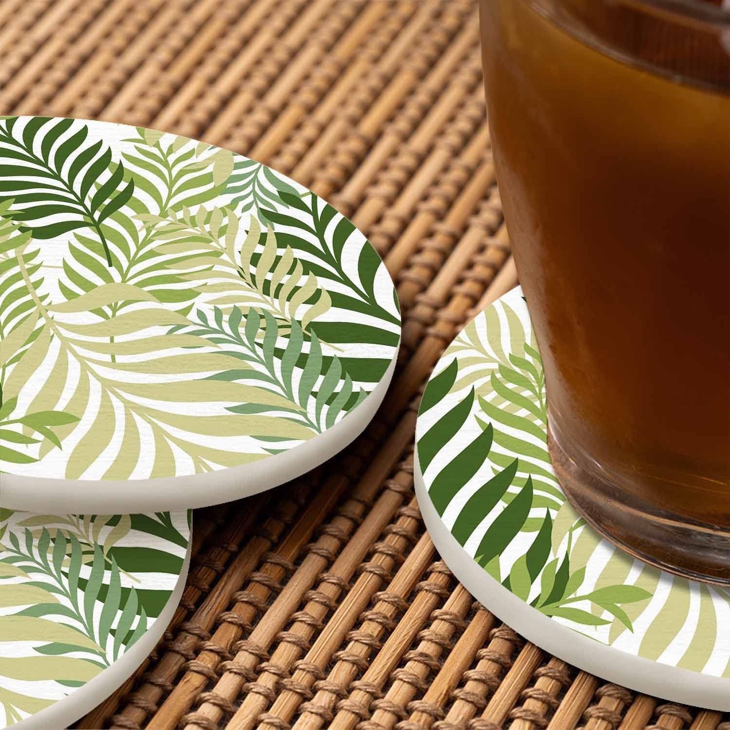 FLO's Lush Green Leaf Coaster