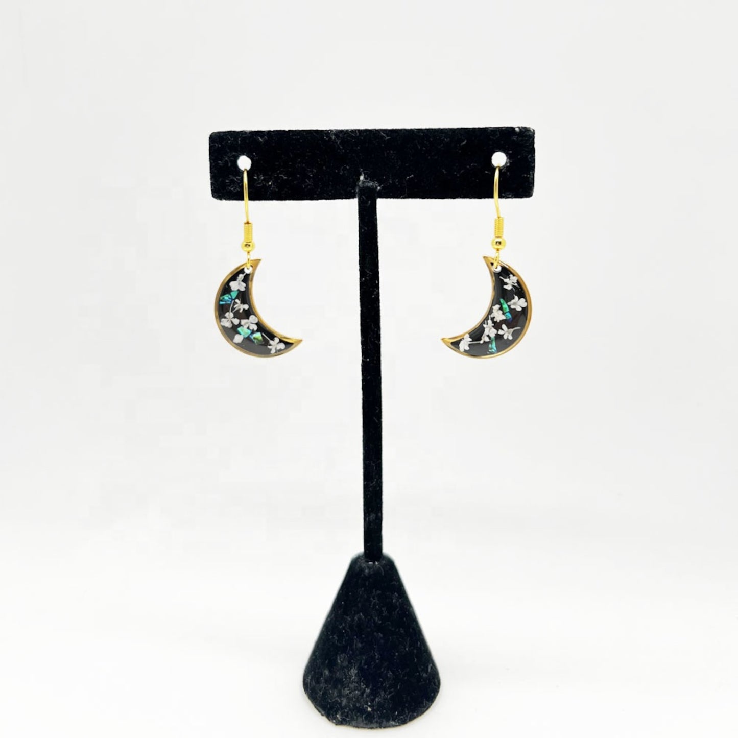 FLO's Celestial Bloom Crescent Earrings