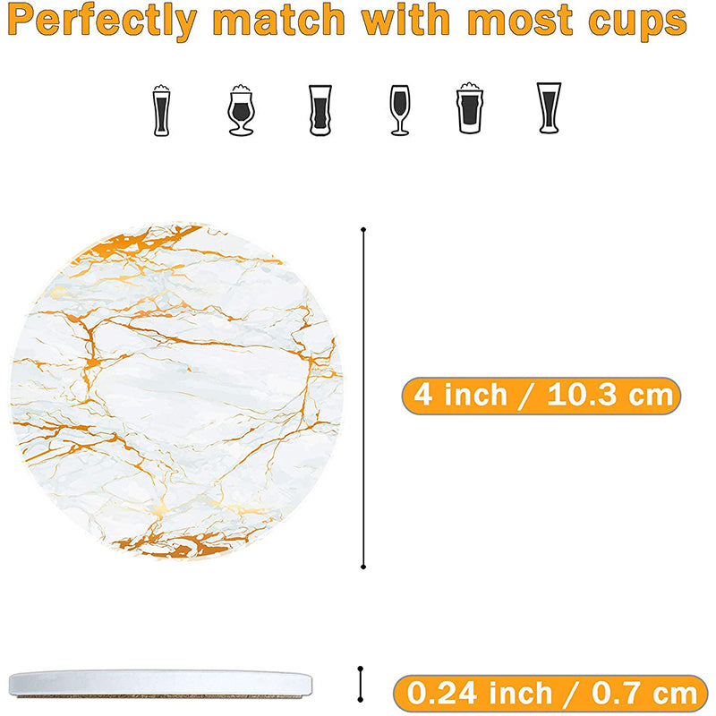 FLO's Hexagon Gold Vein Coaster