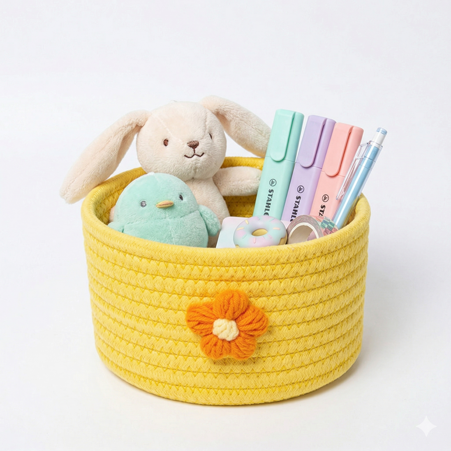 Floral Accent Crochet Baskets