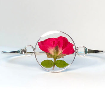 FLO's Graceful Rose Bangle Bracelet