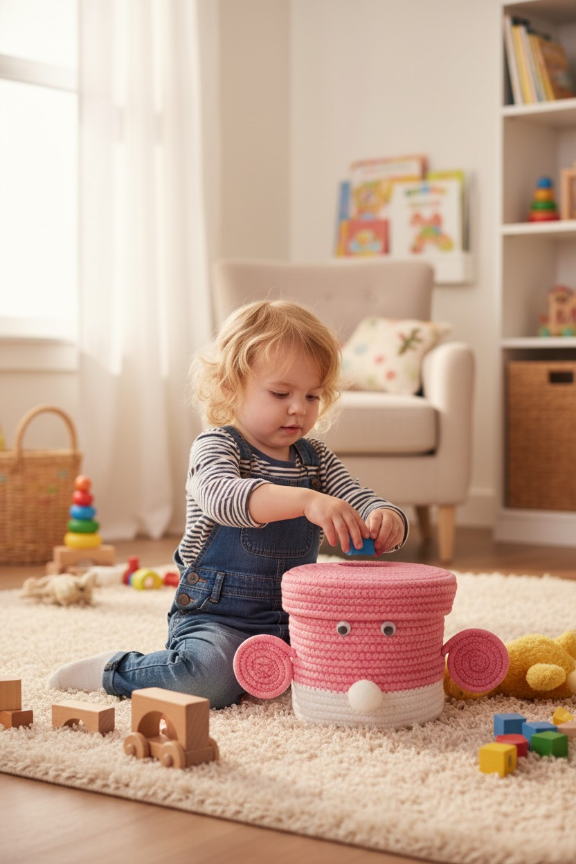 Bunny-Themed Baby Girl Announcement Boxes
