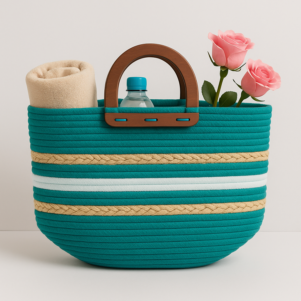 FLO's Azure Drift Crochet Tote