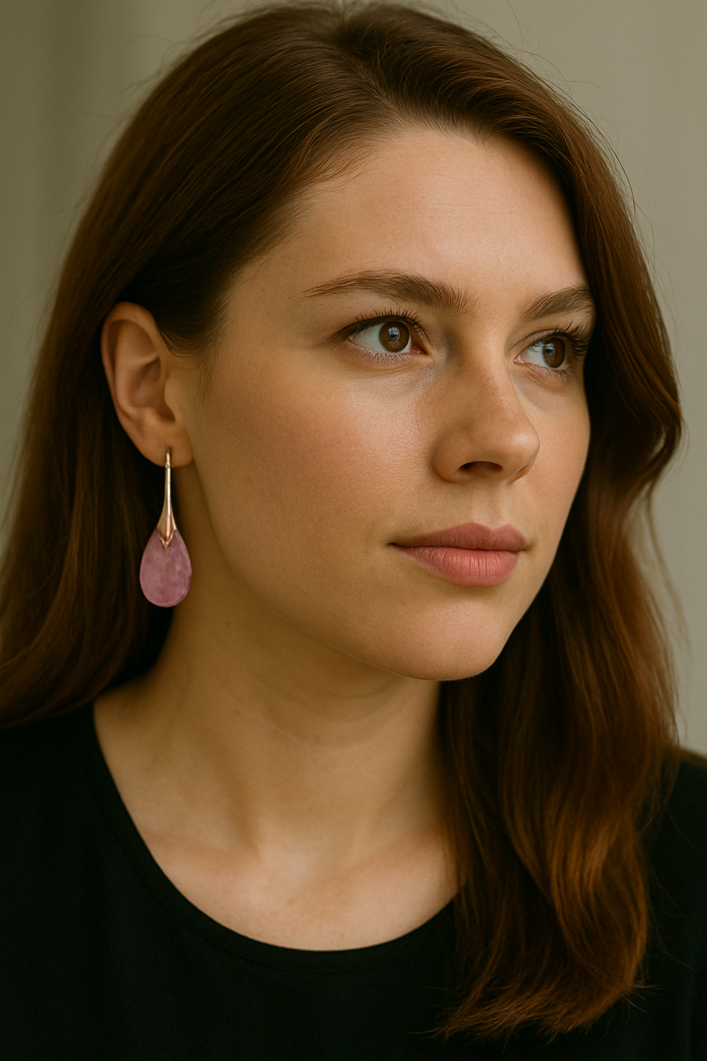 FLO's Amethyst Teardrop Stone Earrings