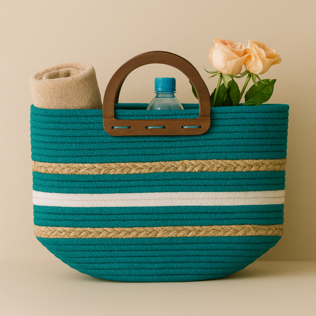 FLO's Azure Drift Crochet Tote