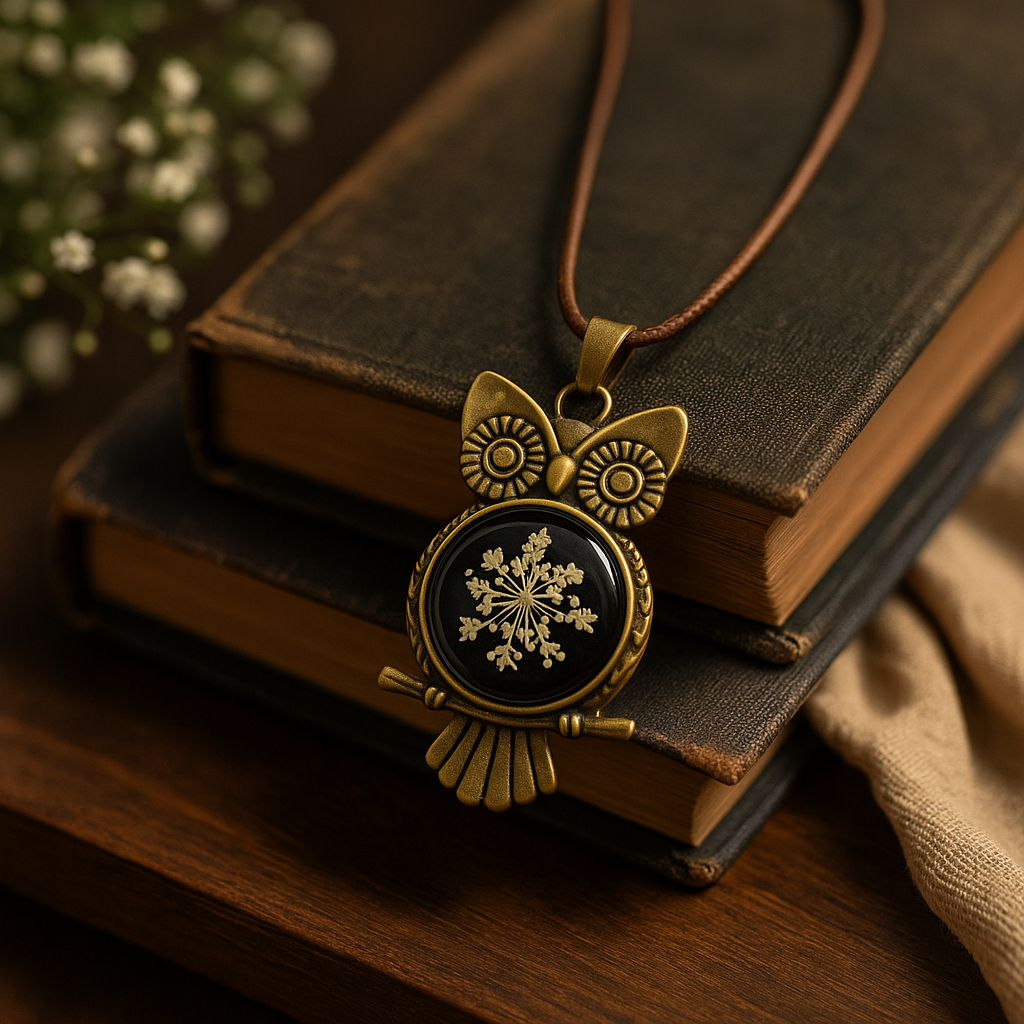 FLO's Starry Hoot Real Dried Flower Necklace