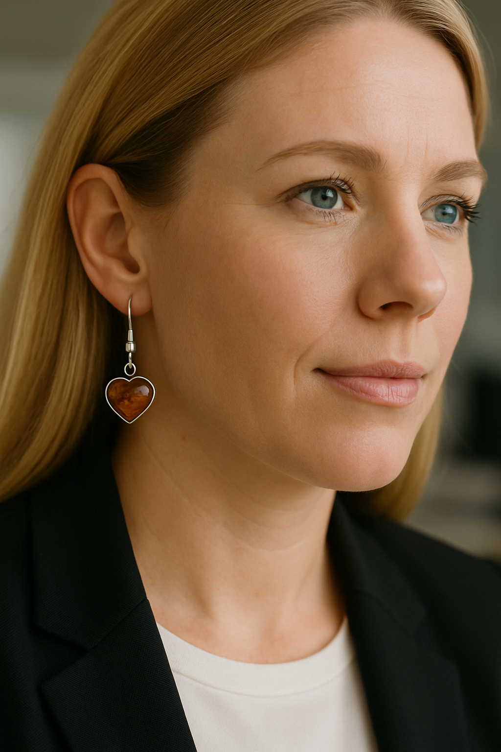 FLO's Tiger Eye Heart Stone Earrings