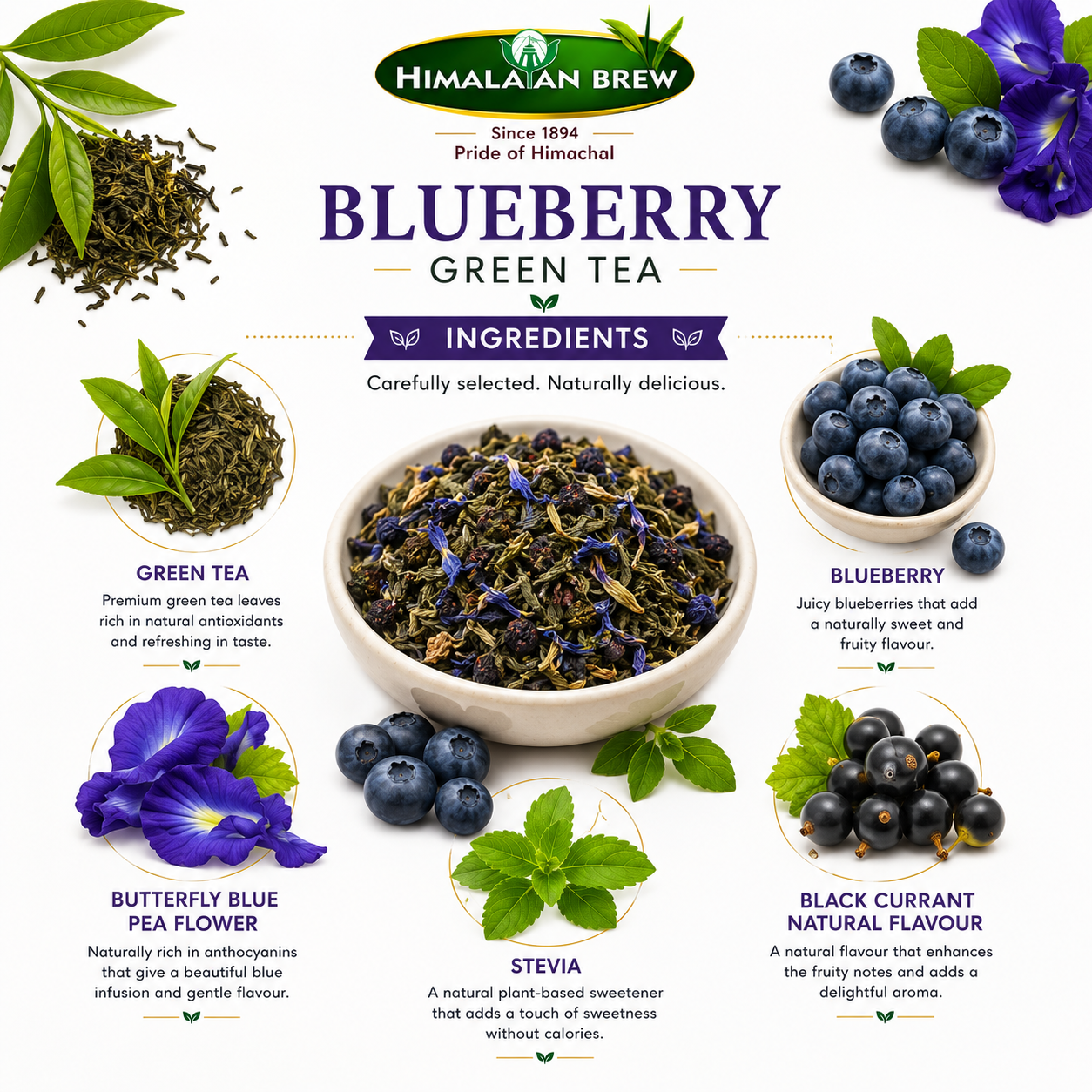 Blueberry Green Tea