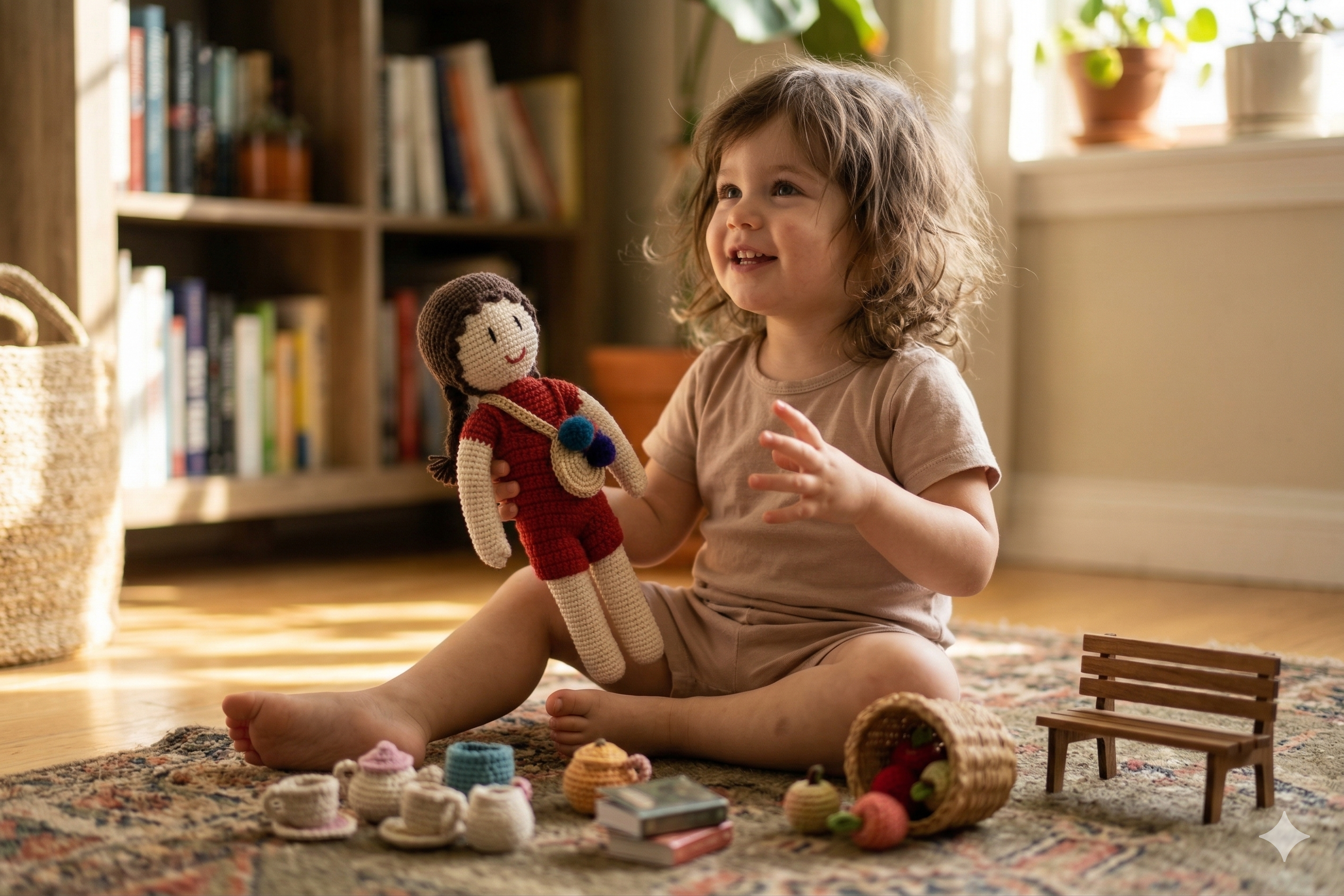 Spirited Companion – Lady in Red Crochet Toy