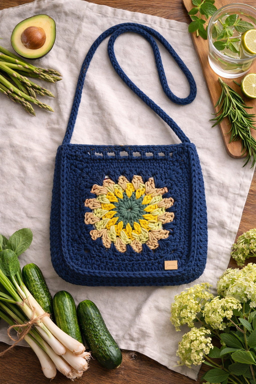 Cotton Sunflower Sling Bag
