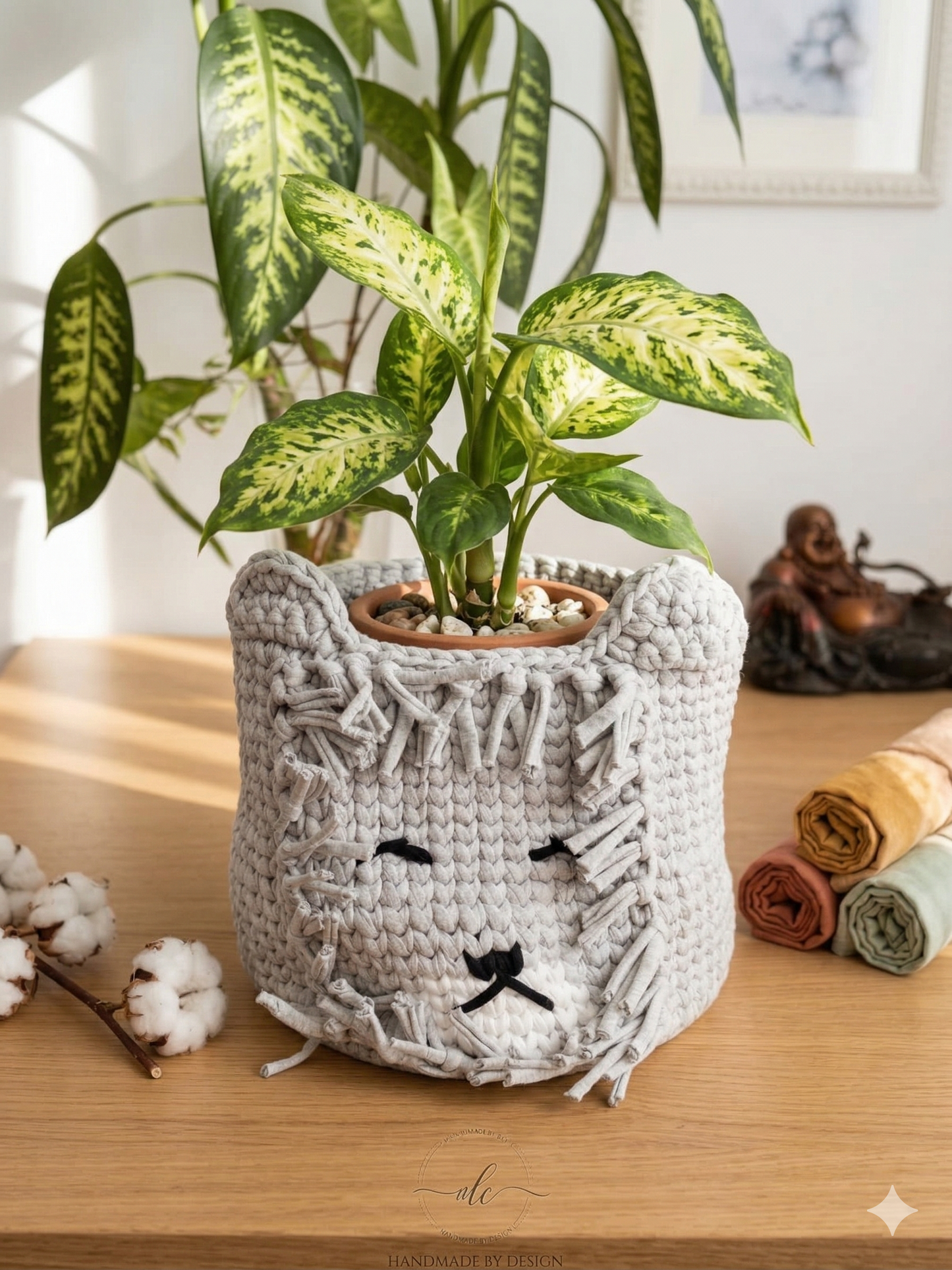 Lion Crochet Storage Basket