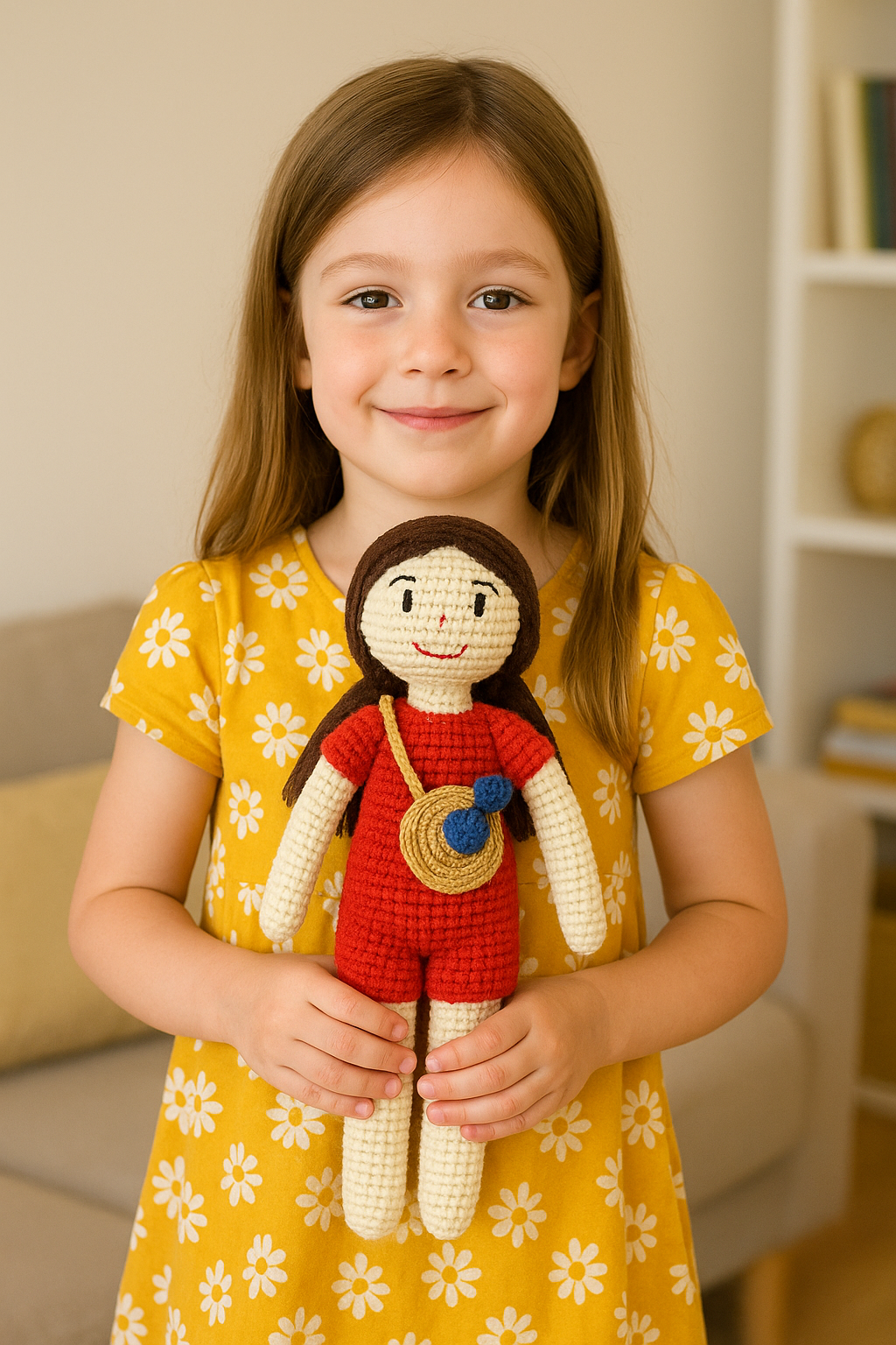 Spirited Companion – Lady in Red Crochet Toy