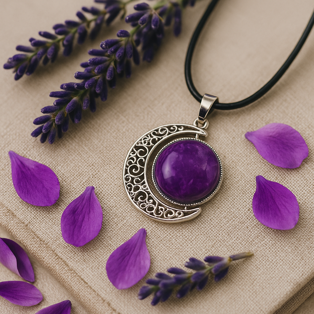 FLO's Dream Amethyst Crescent Pendant