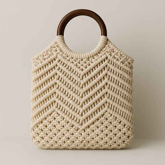 FLO's Ivory Luxe Crochet Tote