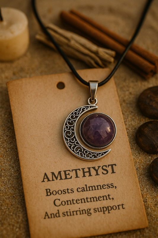 FLO's Dream Amethyst Crescent Pendant