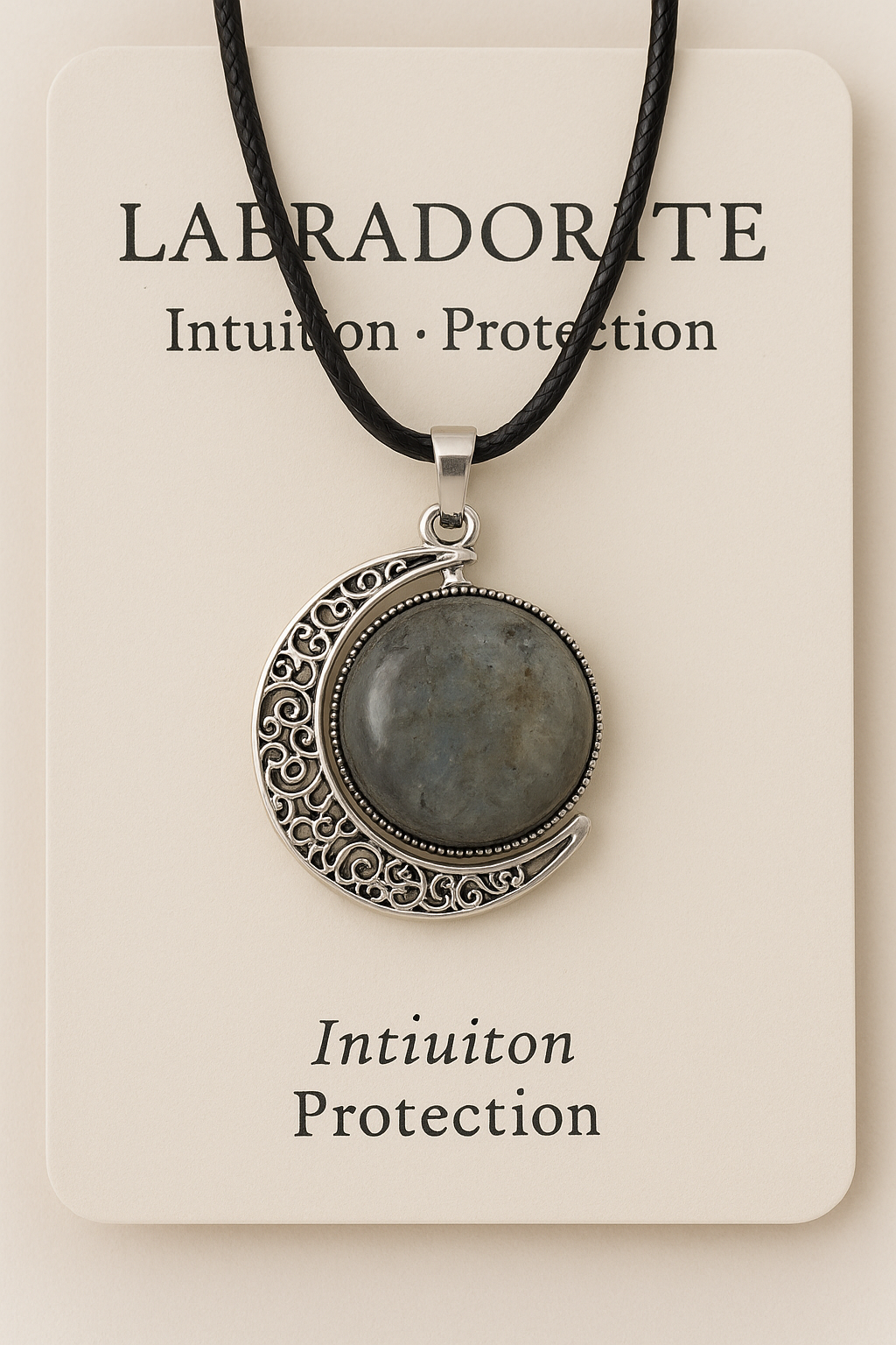 FLO's Enchanted Crescent Labradorite Pendant