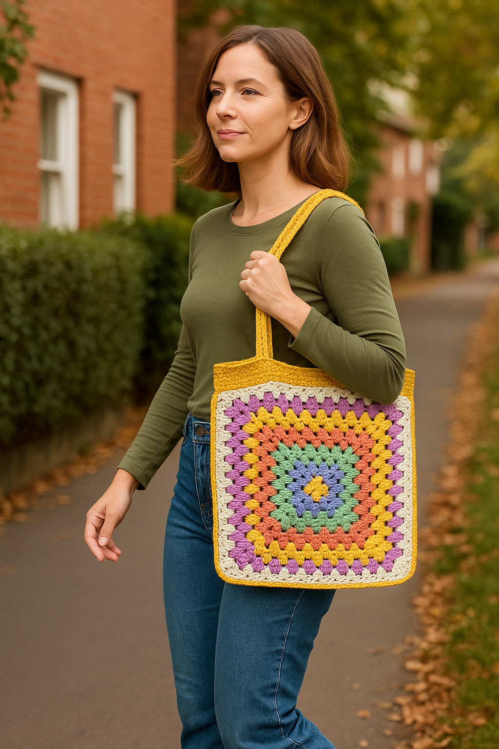 FLO's Retro Bloom Crochet Tote