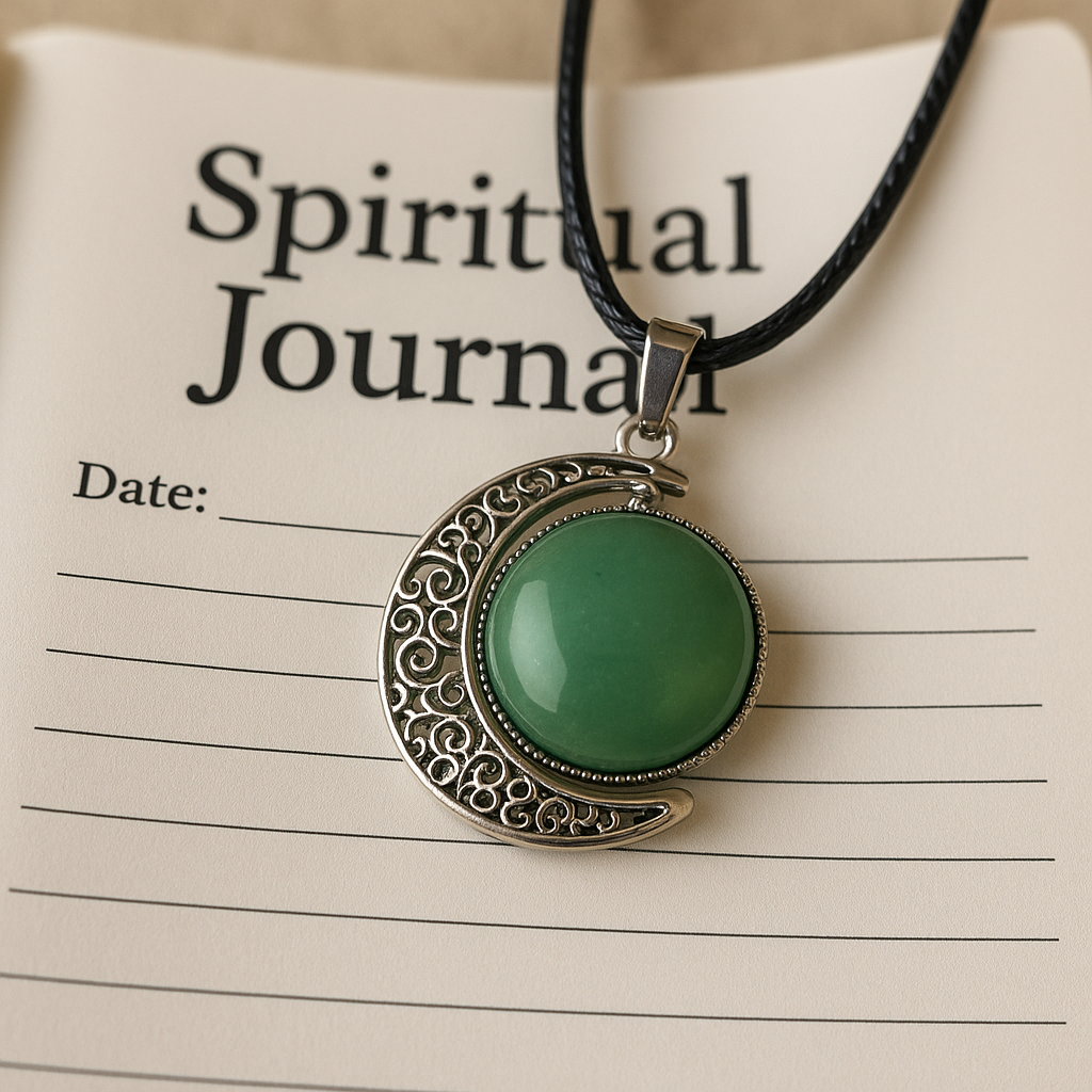 FLO's Green Aventurine Crescent Pendant