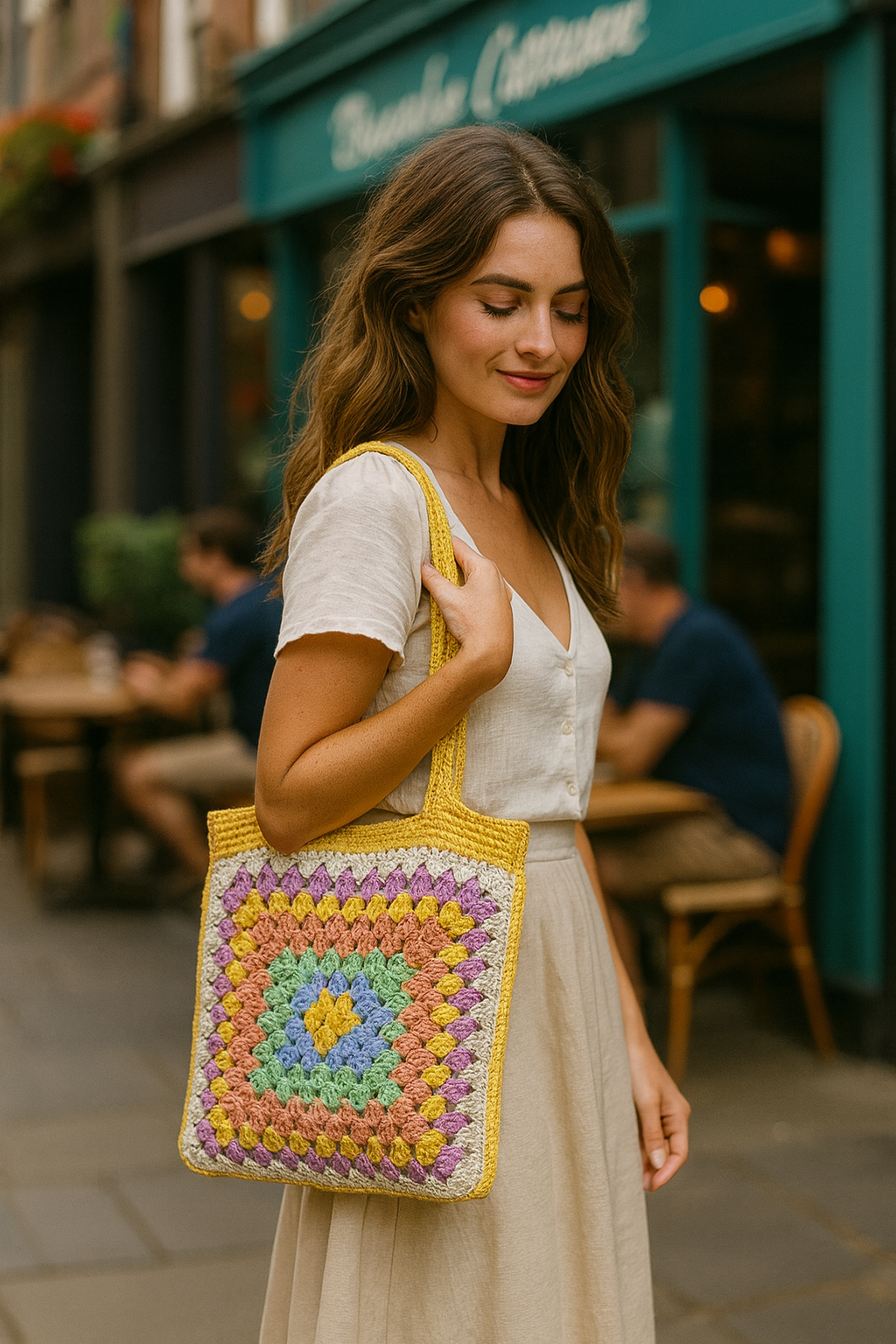 FLO's Retro Bloom Crochet Tote