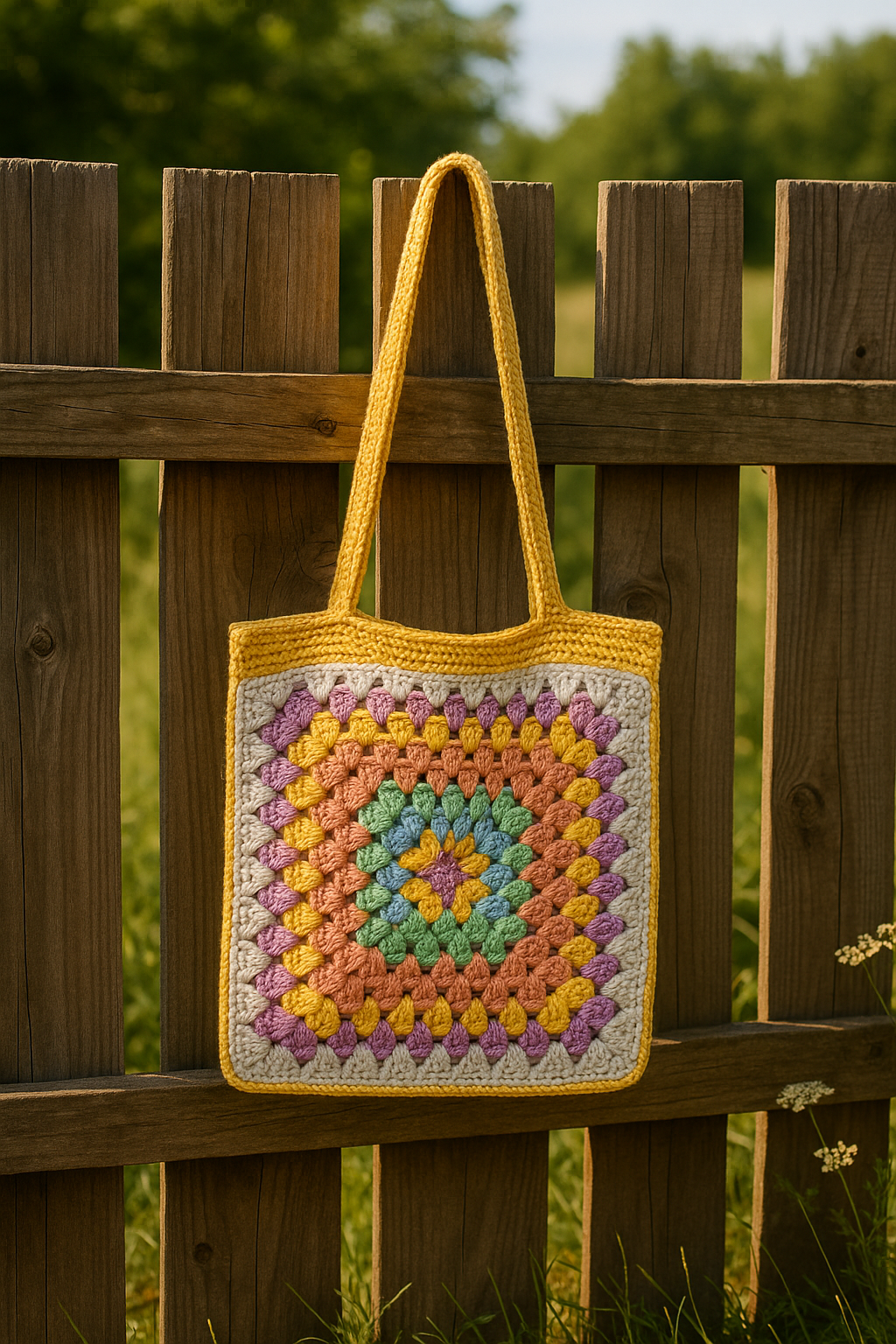 FLO's Retro Bloom Crochet Tote