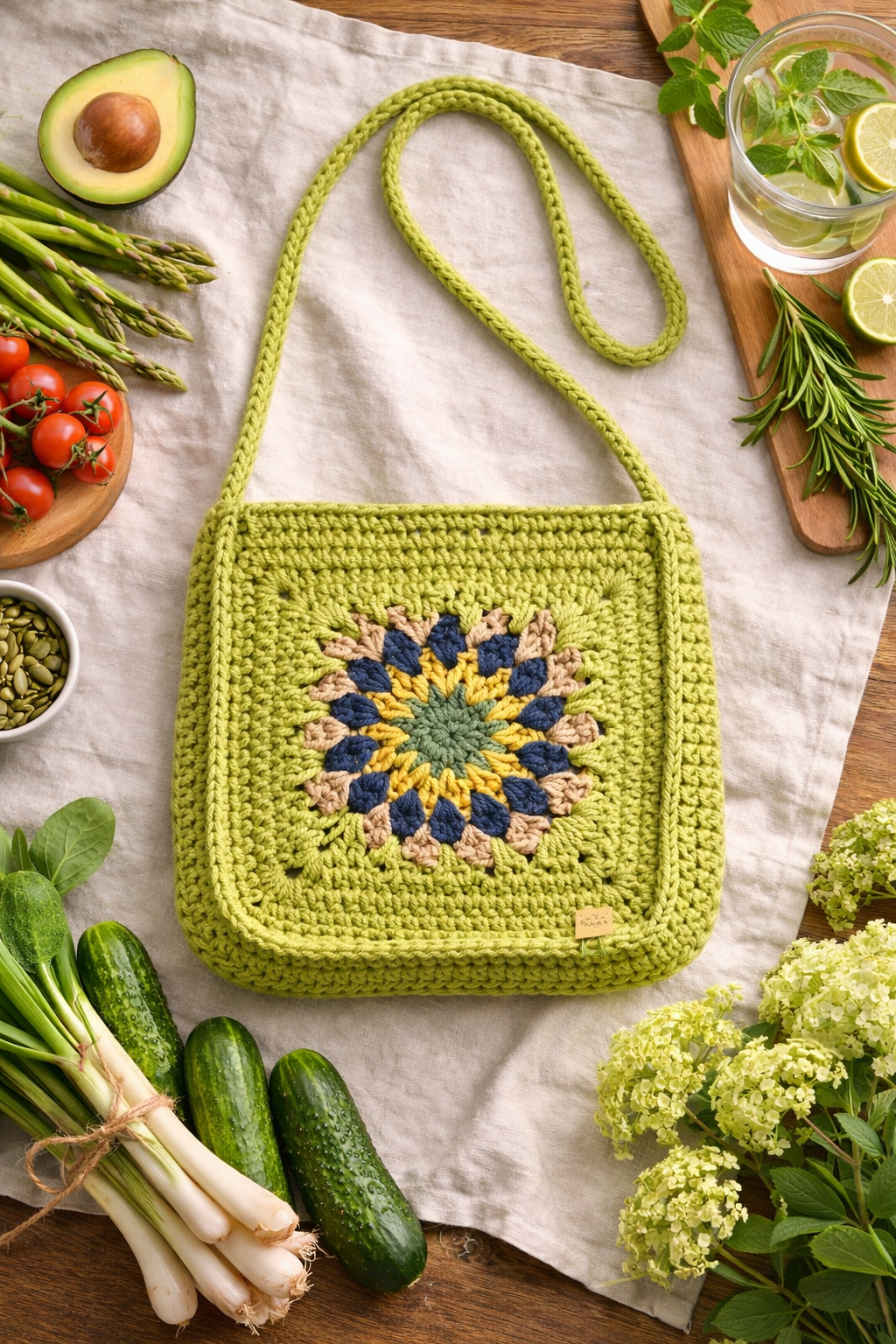 Cotton Sunflower Sling Bag