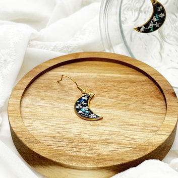 FLO's Celestial Bloom Crescent Earrings