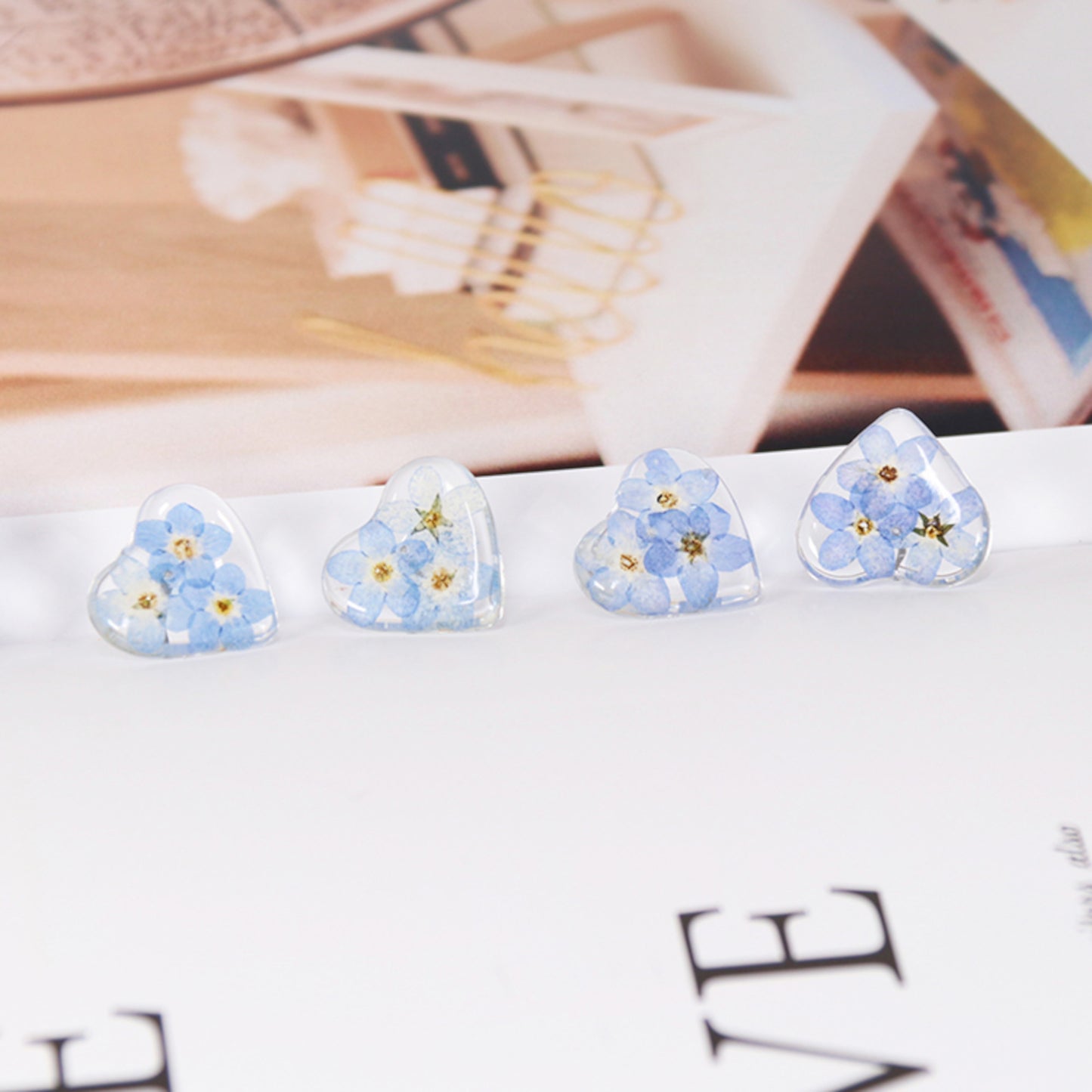 FLO's Heartfelt Forget-Me-Not Earrings