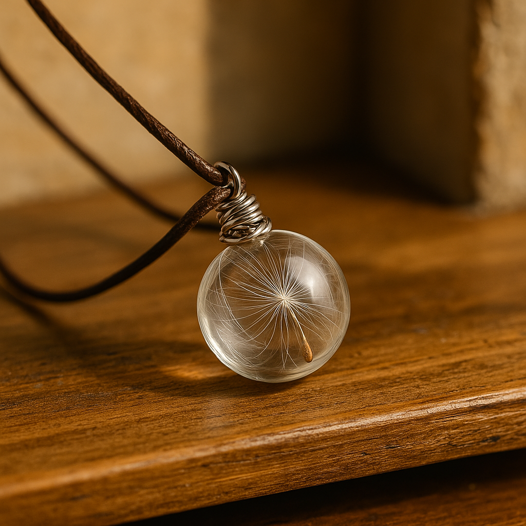 FLO's Twines of Magic Dandelion Real Seeds Necklace