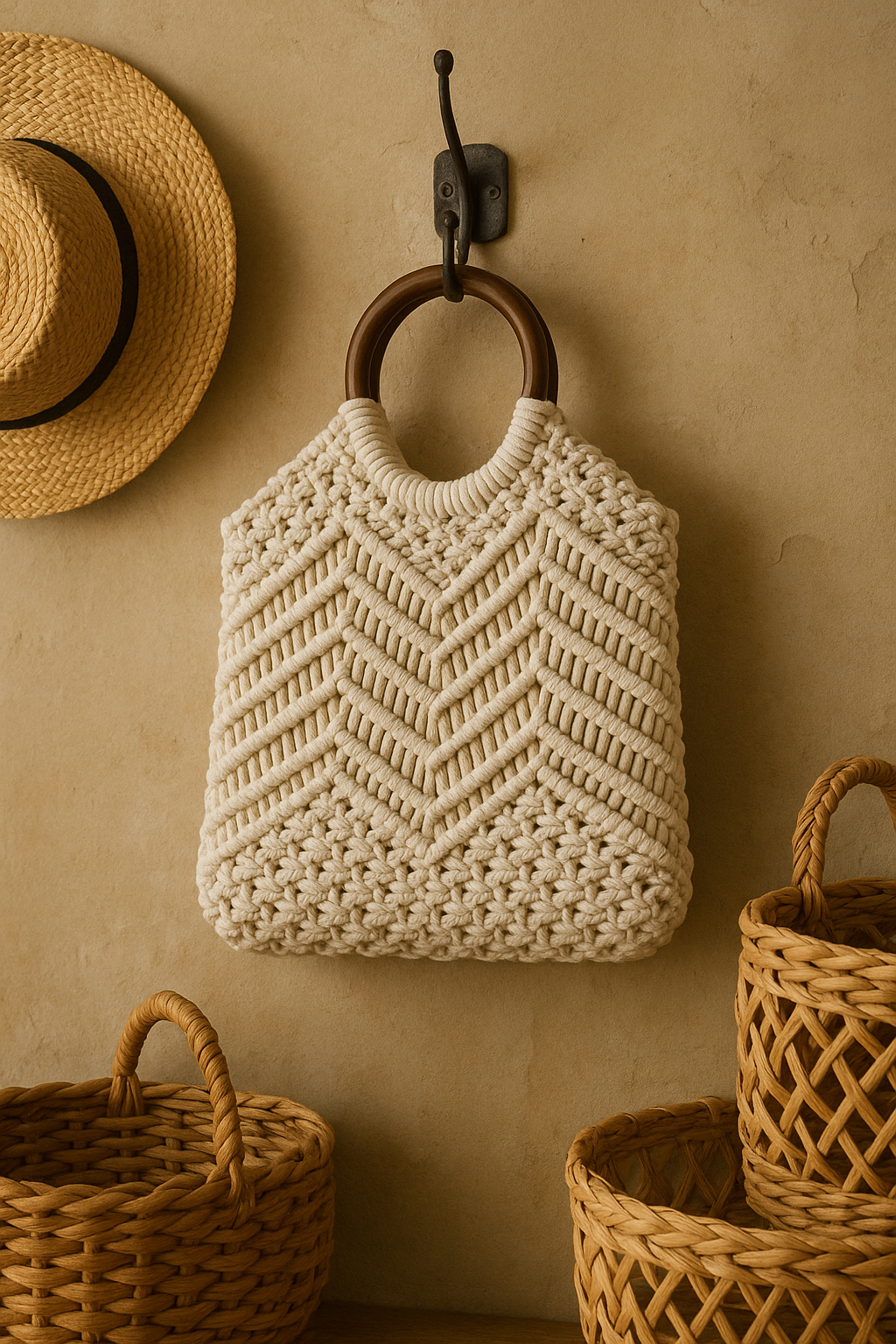 FLO's Ivory Luxe Crochet Tote
